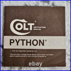 OEM Factory Colt Woodgrain Python Box, styrofoam, manual, Hangtag, plastic wrap