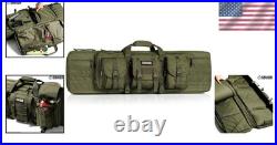 Olive Drab Green Gun Bag for 2 Rifles & Pistols