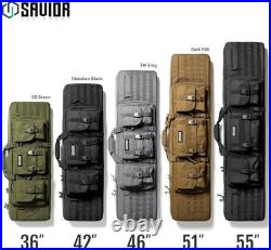 Olive Drab Green Gun Bag for 2 Rifles & Pistols