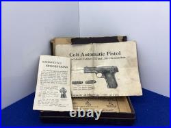 Original Colt. 380 Hammerless Pocket Model Box with Manual & Inserts