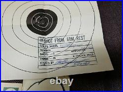 Original Colt Box Trooper Revolver 357 Model with papers Test Target 6 inch blue
