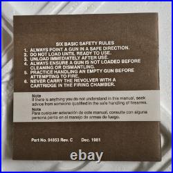 Original Vintage Colt Woodgrain Python Box, styrofoam and Manual