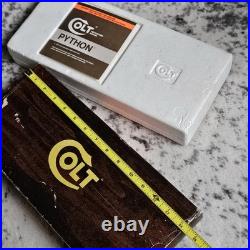Original Vintage Colt Woodgrain Python Box, styrofoam and Manual
