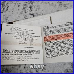 Original Vintage Colt Woodgrain Python Box, styrofoam and Manual Fits up to 6