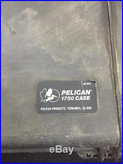 PELICAN 1750 Case Rifle Storage/Shipping Container Waterproof Black Type 2