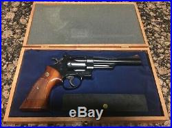 PISTOL GUN PRESENTATION CASE WOOD BOX fits revolvers up to 6 barrel