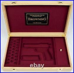 PISTOL GUN PRESENTATION CUSTOM DISPLAY CASE BOX for BROWNING HI POWER HP 1 type