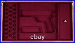 PISTOL GUN PRESENTATION CUSTOM DISPLAY CASE BOX for BROWNING HI POWER HP 2 type