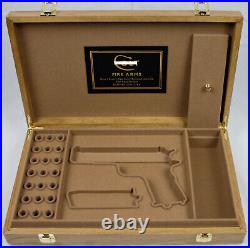 PISTOL GUN PRESENTATION CUSTOM DISPLAY CASE BOX for COLT m1911 government. 45ACP