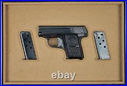 PISTOL GUN PRESENTATION CUSTOM DISPLAY CASE BOX for CZ DUO cal. 6,35 mm. 25 ACP PISTOL GUN PRESENTATION CUSTOM DISPLAY CASE BOX for CZ DUO cal. 6,35 mm. 25 ACP