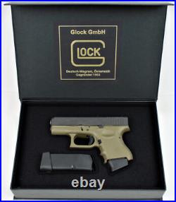PISTOL GUN PRESENTATION CUSTOM DISPLAY CASE BOX for GLOCK 26 cal. 9mm + 2 ammo PISTOL GUN PRESENTATION CUSTOM DISPLAY CASE BOX for GLOCK 26 cal. 9mm + 2 ammo