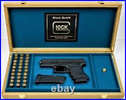 PISTOL GUN PRESENTATION CUSTOM DISPLAY CASE BOX for GLOCK 30 cal. 45 ACP