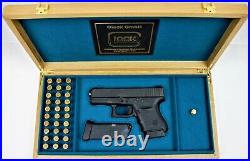 PISTOL GUN PRESENTATION CUSTOM DISPLAY CASE BOX for GLOCK 30 cal. 45 ACP