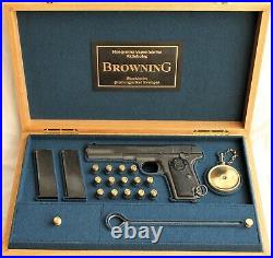 PISTOL GUN PRESENTATION CUSTOM DISPLAY CASE BOX for HUSQVARNA1907 Browning 1903