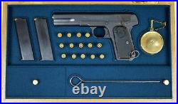 PISTOL GUN PRESENTATION CUSTOM DISPLAY CASE BOX for HUSQVARNA m1907 M07 m1903