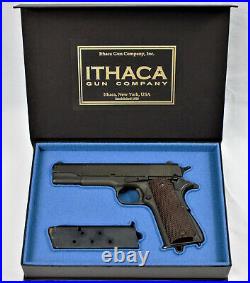 PISTOL GUN PRESENTATION CUSTOM DISPLAY CASE BOX for ITHACA m1911 A1 colt. 45 acp