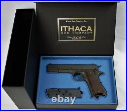 PISTOL GUN PRESENTATION CUSTOM DISPLAY CASE BOX for ITHACA m1911 A1 colt. 45 acp