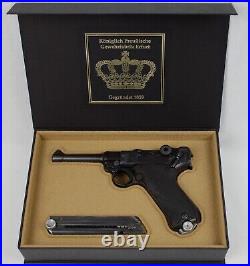 PISTOL GUN PRESENTATION CUSTOM DISPLAY CASE BOX for LUGER ERFURT P 08 parabellum