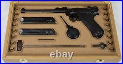 PISTOL GUN PRESENTATION CUSTOM DISPLAY CASE BOX for LUGER P08 ARTILLERY 8 inch