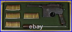 PISTOL GUN PRESENTATION CUSTOM DISPLAY CASE BOX for MAUSER C96 BOLO