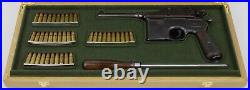 PISTOL GUN PRESENTATION CUSTOM DISPLAY CASE BOX for MAUSER C96 BOLO