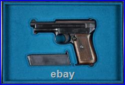 PISTOL GUN PRESENTATION CUSTOM DISPLAY CASE BOX for MAUSER m1914 7,65 mm PISTOL GUN PRESENTATION CUSTOM DISPLAY CASE BOX for MAUSER m1914 7,65 mm