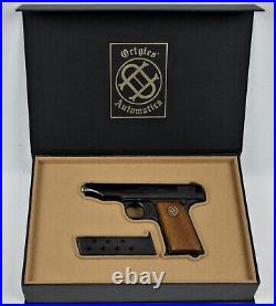 PISTOL GUN PRESENTATION CUSTOM DISPLAY CASE BOX for ORTGIES HO 7,65mm. 32 ACP