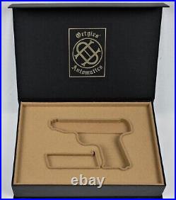 PISTOL GUN PRESENTATION CUSTOM DISPLAY CASE BOX for ORTGIES HO 7,65mm. 32 ACP