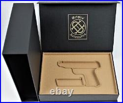 PISTOL GUN PRESENTATION CUSTOM DISPLAY CASE BOX for ORTGIES HO 7,65mm. 32 ACP