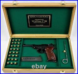 PISTOL GUN PRESENTATION CUSTOM DISPLAY CASE BOX for WALTHER P38 P1 9mm para