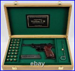 PISTOL GUN PRESENTATION CUSTOM DISPLAY CASE BOX for WALTHER P38 P1 9mm para