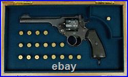 PISTOL GUN PRESENTATION CUSTOM DISPLAY CASE BOX for WEBLEY & SCOTT MkVI 6.455