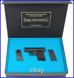 PISTOL PRESENTATION CUSTOM DISPLAY CASE BOX for BROWNING BABY cal. 6,35.25 acp PISTOL PRESENTATION CUSTOM DISPLAY CASE BOX for BROWNING BABY cal. 6,35.25 acp