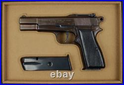 PISTOL PRESENTATION CUSTOM DISPLAY CASE BOX for BROWNING HIGH POWER Type 1 Mk 1
