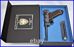 PISTOL PRESENTATION CUSTOM DISPLAY CASE BOX for SWISS W+F LUGER P06 4 3/4 7,65