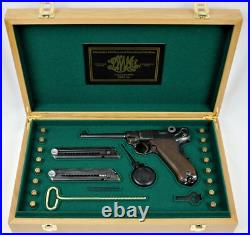 PISTOL PRESENTATION CUSTOM DISPLAY CASE for DWM LUGER P06 7,65mm 4 3/4 inch p08