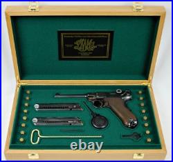 PISTOL PRESENTATION CUSTOM DISPLAY CASE for DWM LUGER P06 7,65mm 4 3/4 inch p08