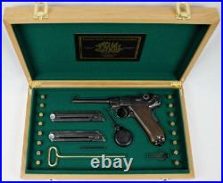 PISTOL PRESENTATION CUSTOM DISPLAY CASE for DWM LUGER P06 7,65mm 4 3/4 inch p08