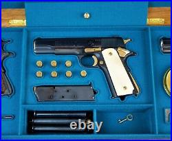 PISTOL PRESENTATION DISPLAY CUSTOM CASE BOX for m1911 A1 COLT REMINGTON ITHACA