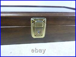 PRESENTATION Gun Display Case LARGE WALNUT Handgun S/A Revolver Box