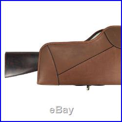 Padded Rifle Case Shotgun Slip Gun Soft Case Tourbon Genuine Leather Vintage