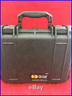 Pelican 1400 Waterproof Hard Case Black WithO Foam 13.5x12x5.5 Excellent Cond