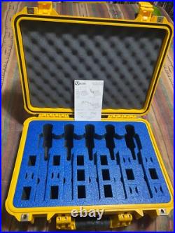 Pelican 1500 case with blue 5 handgun 18 magazine insert as pictured