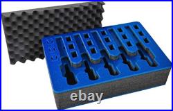 Pelican 1500 case with blue 5 handgun 18 magazine insert as pictured