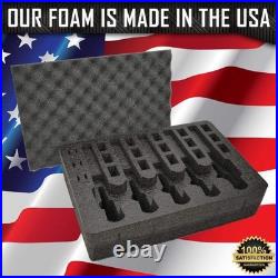 Pelican 1500 case with blue 5 handgun 18 magazine insert as pictured