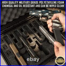 Pelican 1500 case with blue 5 handgun 18 magazine insert as pictured