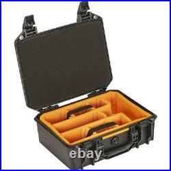 Pelican Vault V200 Medium Case with Lid Foam and Dividers, Black #VCV2000040BLK