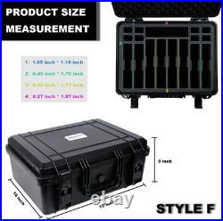 Pistol Case 4-8 Pistol & 4-16 Magazine Pre-Cut Foam Shock Proof Waterproof Hard