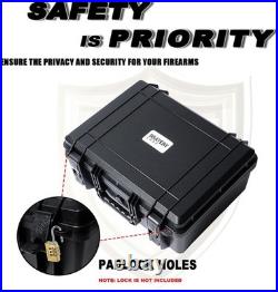 Pistol Case 4-8 Pistol & 4-16 Magazine Pre-Cut Foam Shock Proof Waterproof Hard