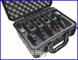 Pistol Case 5 Handgun Storage Hard Carry Case Lock Box Silica Gel Stops Gun Rust